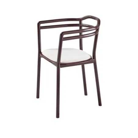 Signature - Chaise en chêne laqué sépia