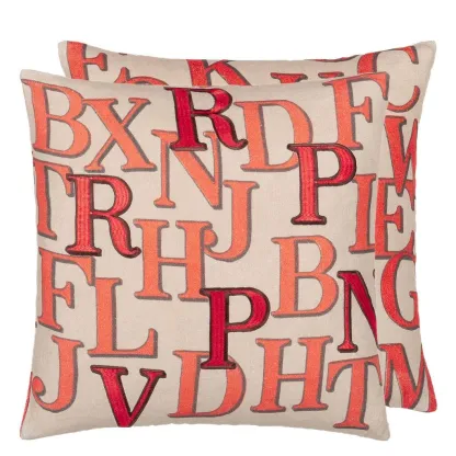 Coussin Alphabet Parchment