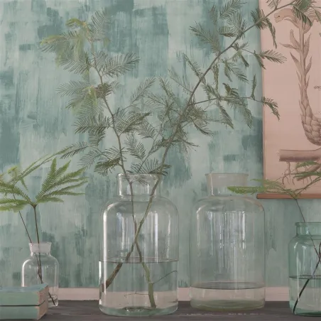 Papier peint - Designers Guild Marmorino - Teal | Susty