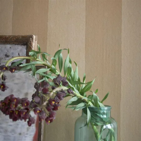 Papier peint - Designers Guild Parchment Stripe - Burnished Copper | Susty