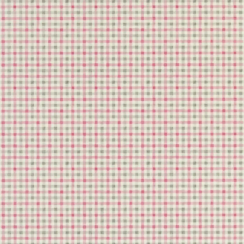 Papier peint - Designers Guild Willow Check - Peony | Susty