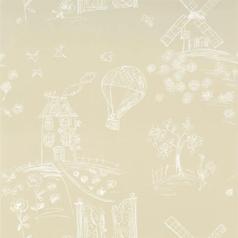 Papier peint - Designers Guild Meadowsweet - Ecru | Susty