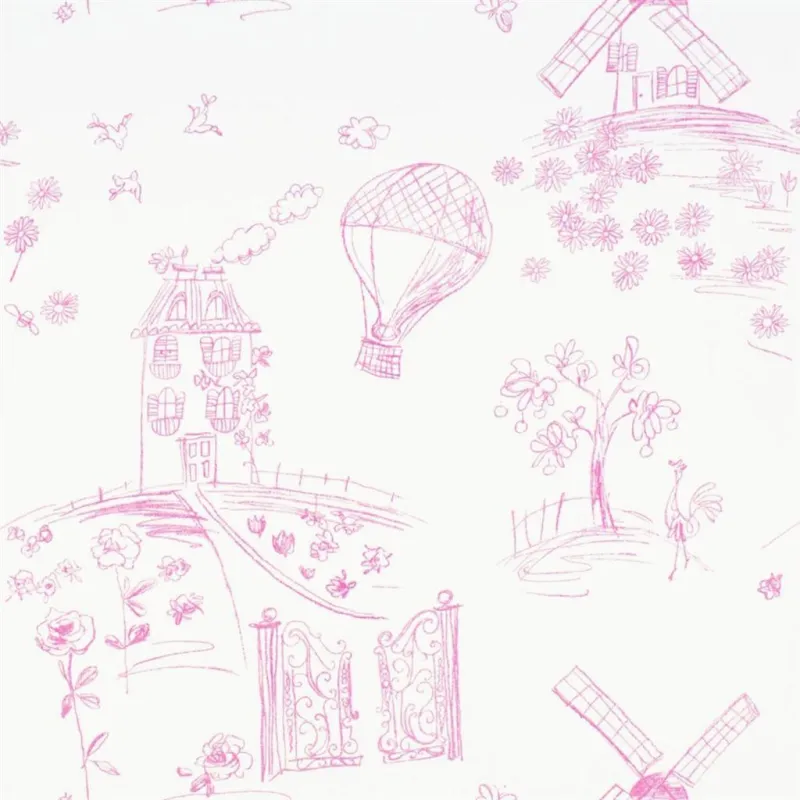 Papier peint - Designers Guild Meadowsweet - Peony | Susty