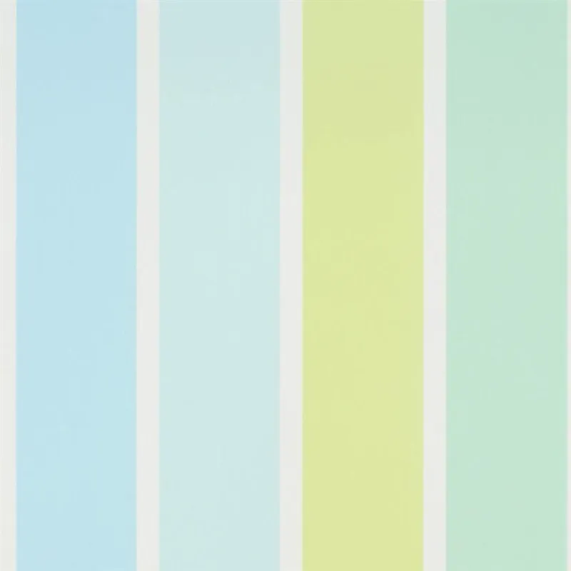 Papier peint - Designers Guild Fun Fair Stripe - Aqua | Susty