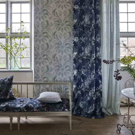 Papier peint - Designers Guild Angelique Damask Steel | Susty