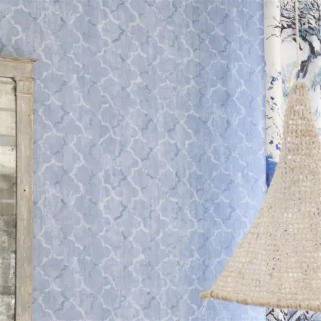 Papier peint - Designers Guild Chinese Trellis - Cobalt | Susty