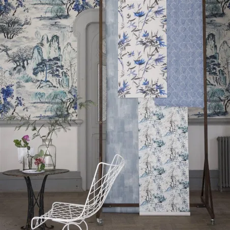 Papier peint - Designers Guild Winter Palace - Indigo | Susty