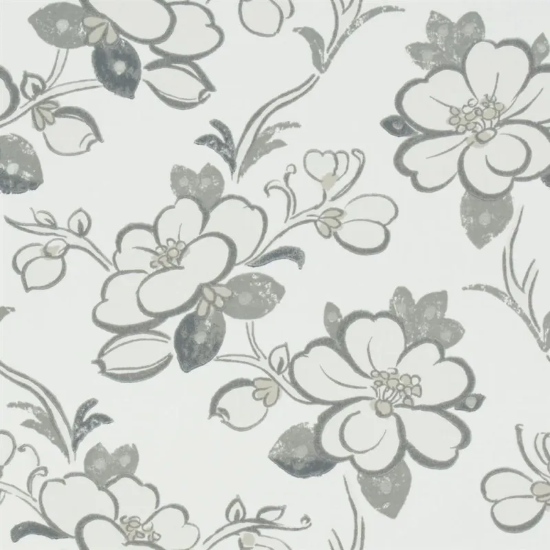 Papier peint - Designers Guild Lotus Flower - Slate | Susty