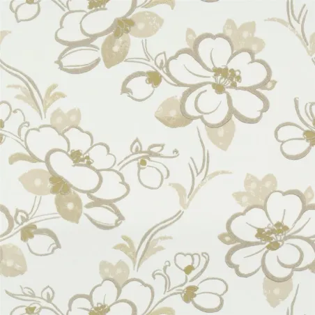 Papier peint - Designers Guild Lotus Flower - Oyster | Susty
