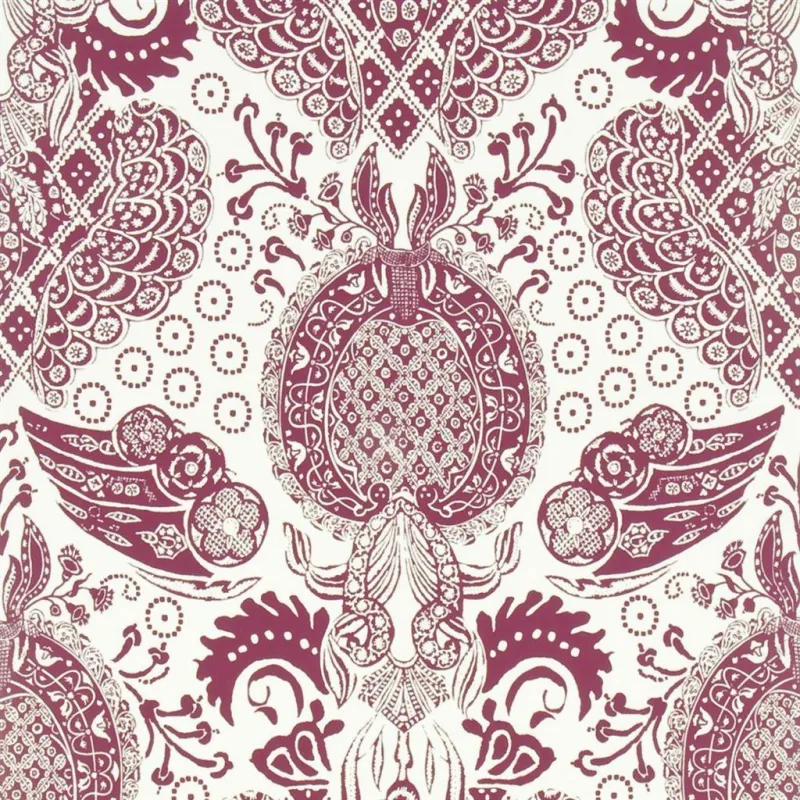 Papier peint - Designers Guild Marseille - Grenat Wallpaper | Susty