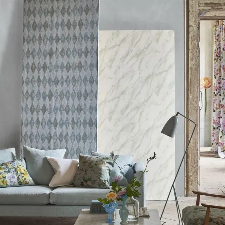 Papier peint - Designers Guild Carrara Grande Ivory | Susty
