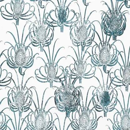 Papier peint - Designers Guild Les Centaurees Bleu Paon | Susty