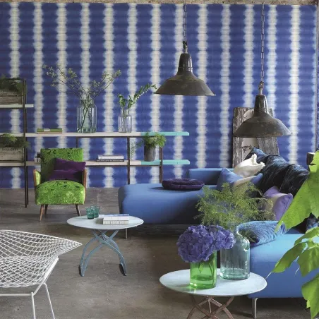 Papier peint - Designers Guild Savine - Turquoise | Susty