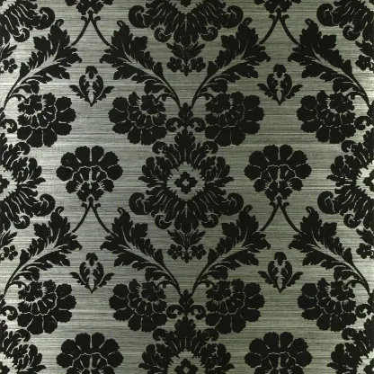 Papier peint - Designers Guild Clandon Metallic - Gunmetal | Susty