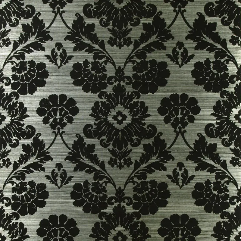 Papier peint - Designers Guild Clandon Metallic - Gunmetal | Susty