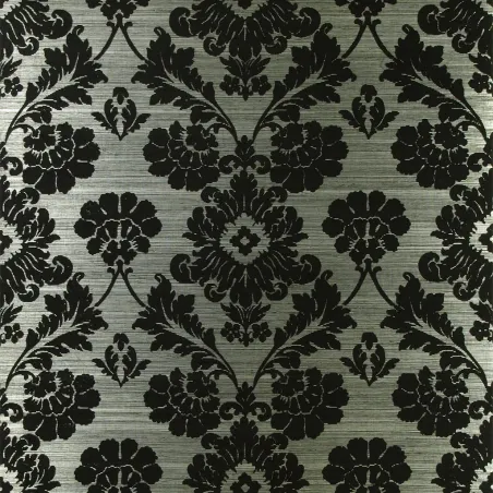 Papier peint - Designers Guild Clandon Metallic - Gunmetal | Susty