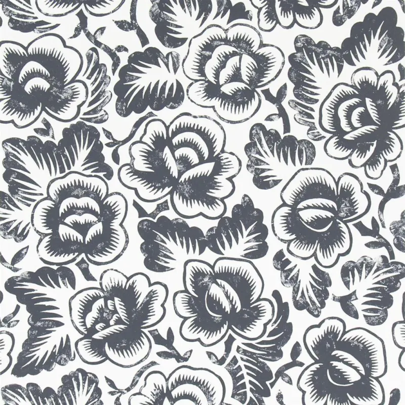 Papier peint - Designers Guild Rosario - Noir | Susty