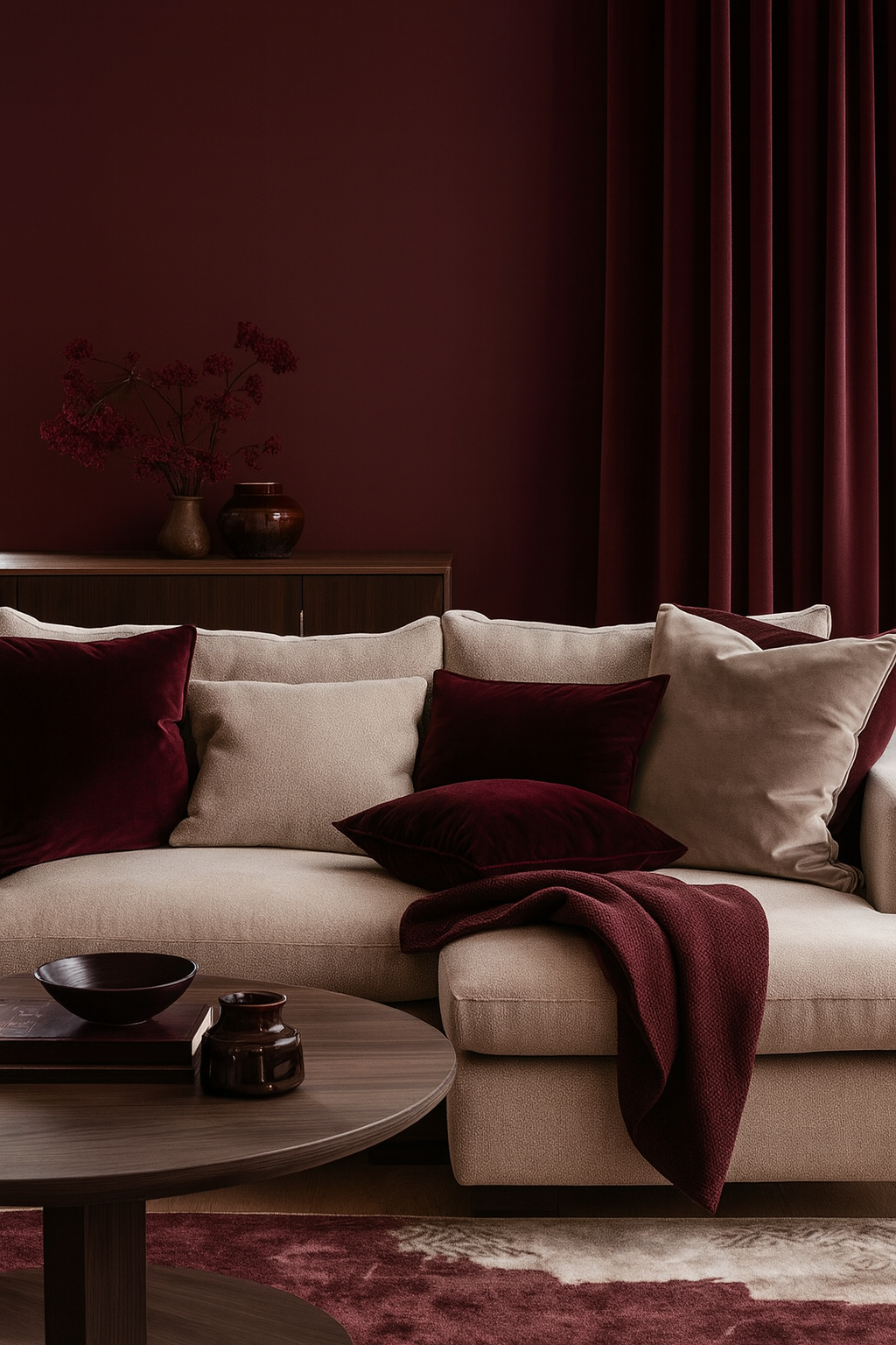 L’élégance aubergine : Chic feutré & Ombres profondes